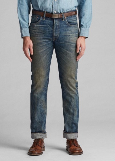 Men's Ralph Lauren Slim Narrow Selvedge Jeans | 160438ZJD